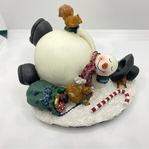 Crazy Mountain "Friends Make Christmas More Fun" Snowman & Squirrels Figurine